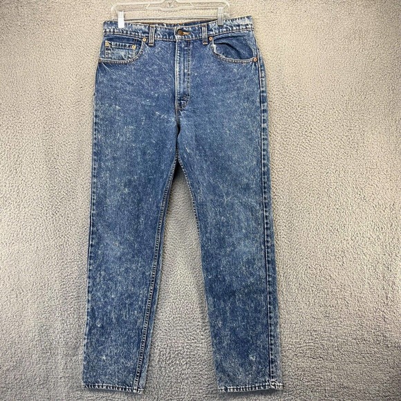 Vintage Levi's 505xx Jeans Mens 36x34 Blue Denim Acid Wash 60s USA Fit 34x33